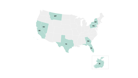 Map of the united states showing blackstone locations Map of the united states showing blackstone locations